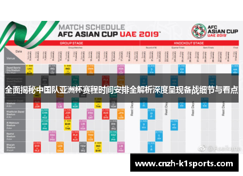 全面揭秘中国队亚洲杯赛程时间安排全解析深度呈现备战细节与看点 全面揭秘中国队亚洲杯赛程时间安排全解析深度呈现备战细节与看点